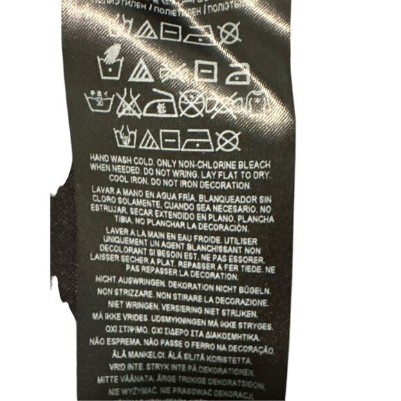 Guess Women's Embellished Long Sleeve Boyfriend Bomber Jacket Black Large NWT - Picture 10 of 12